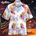 Golden Retriever 4th Of July Hawaiian - Adult & Kids T-Shirts, Sweatshirts & Hoodies apparel design preview 1