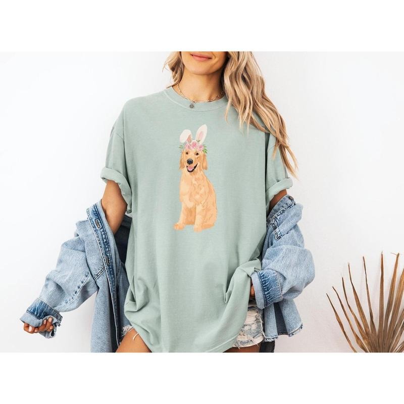 Golden Retriever Easter Dog Mom Mama - Adult & Kids T-Shirts, Sweatshirts & Hoodies apparel design preview 1