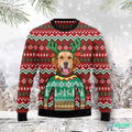 Golden Retriever Reindeer 3D Ugly Christmas Sweater - Holiday Gift product image