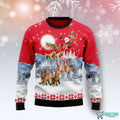 Golden Retriever Santa Claus Reindeer 3D Ugly Christmas Sweater - Holiday Gift product image