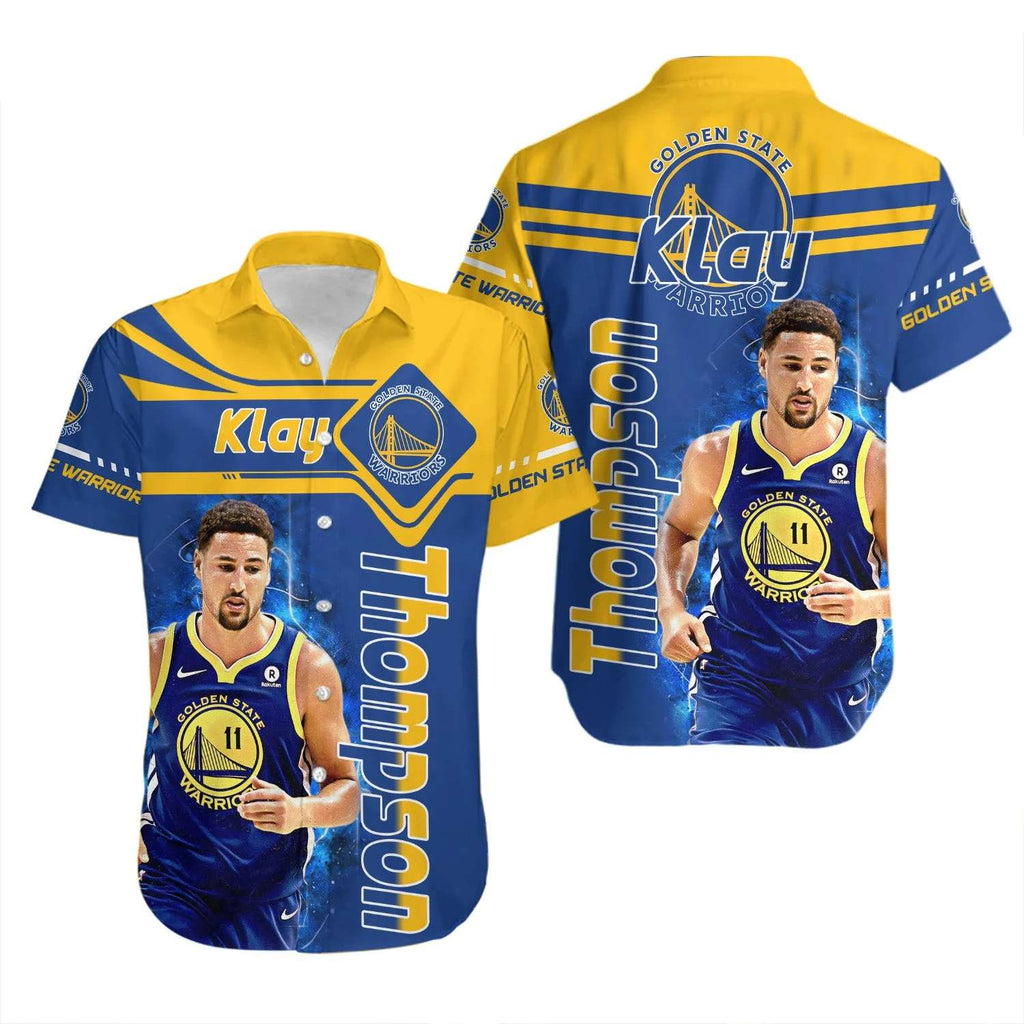 Golden State Warriors Klay Thompson Hawaiian NBA - Adult & Kids T-Shirts, Sweatshirts & Hoodies apparel design preview 1