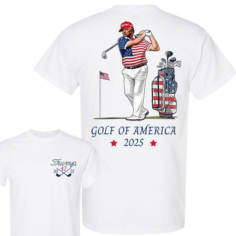 Golf America 2025 Trump Supporter MAGA Dad All Season - Adult & Kids T-Shirts, Sweatshirts & Hoodies apparel design preview 1