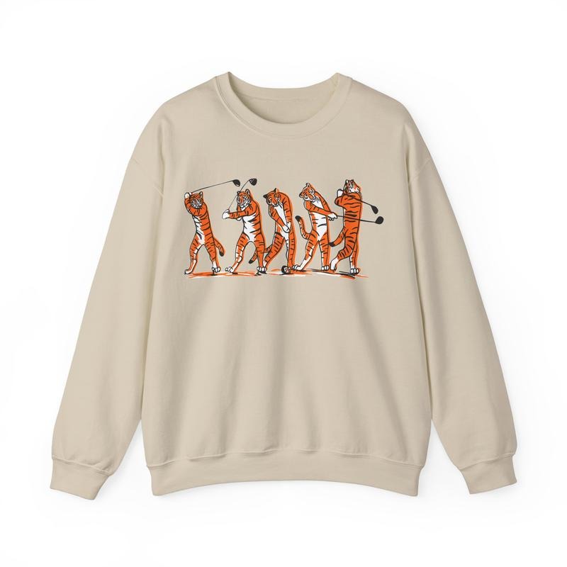 Golf TIGER Swing Gildan Cotton Fabric - Adult & Kids T-Shirts, Sweatshirts & Hoodies apparel design preview 1