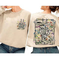 Good Energy Is Contagious Skull Skeleton Wild Flower - Adult & Kids T-Shirts, Sweatshirts & Hoodies apparel design preview 1