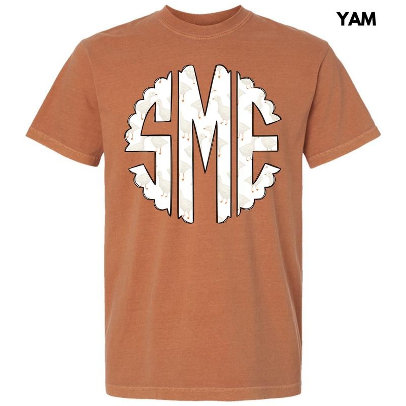 Goose Crazy Monogram Comfort Colors 'NLB' - Adult & Kids T-Shirts, Sweatshirts & Hoodies apparel design preview 1