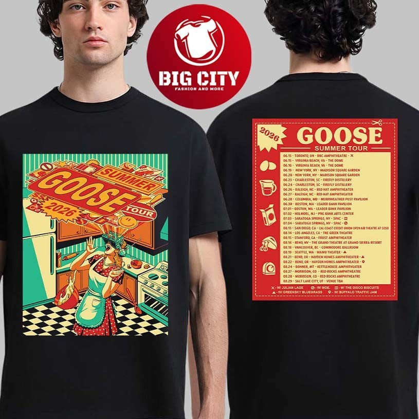 Goose Summer Tour 2026 North America City Dates Two - Adult & Kids T-Shirts, Sweatshirts & Hoodies apparel design preview 1