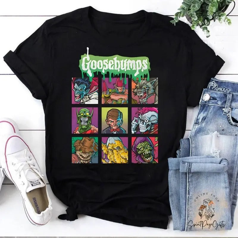 Goosebumps 90s Movie Vintage Land Characters Slappy - Adult & Kids T-Shirts, Sweatshirts & Hoodies apparel design preview 1