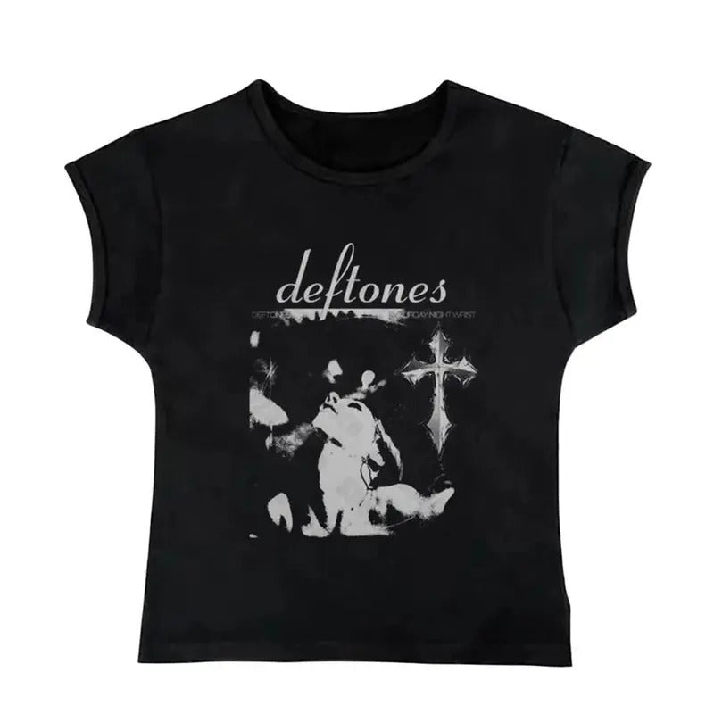 Gothic Emo Girl Tops Baby Y2k Deftones Summer Short - Adult & Kids T-Shirts, Sweatshirts & Hoodies apparel design preview 1