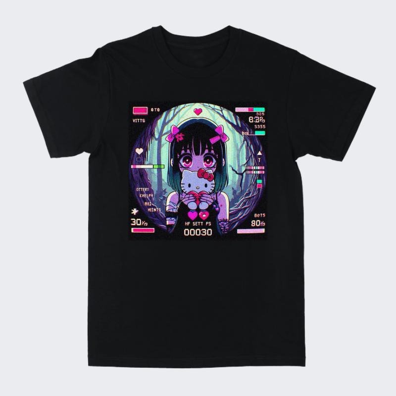 Gothic Y2k A10 Vintage Cotton Cyber Wave Retro Vapor - Adult & Kids T-Shirts, Sweatshirts & Hoodies apparel design preview 1