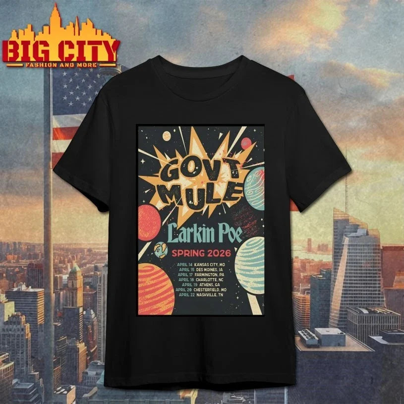 Gov’t Mule Spring 2026 Tour Poster - Adult & Kids T-Shirts, Sweatshirts & Hoodies apparel design preview 1