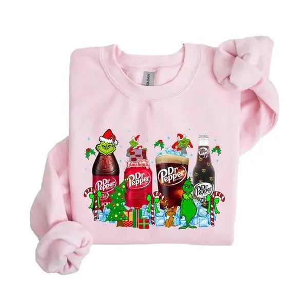 Gr1nchmas Dr Pep Xmas Grinchmas Coke Lovers Classic - Adult & Kids T-Shirts, Sweatshirts & Hoodies apparel design preview 1