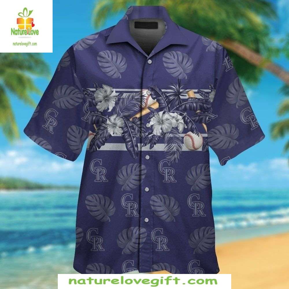 Colorado Rockies Hawaiian Grand Slam Tropics MLB - Adult & Kids T-Shirts, Sweatshirts & Hoodies apparel design preview 1