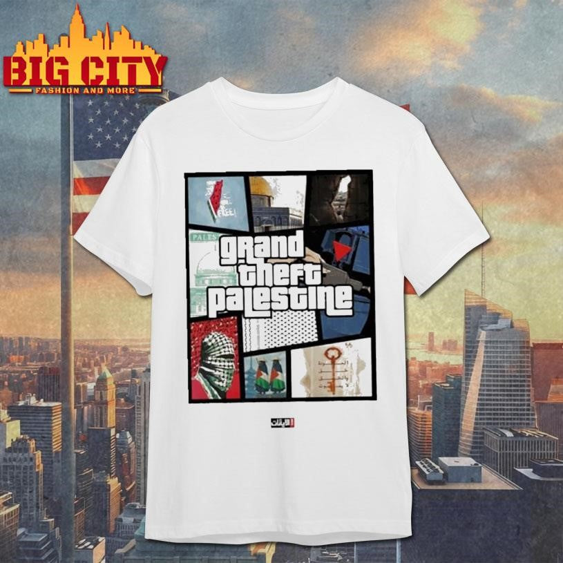 Grand Theft Palestine - Adult & Kids T-Shirts, Sweatshirts & Hoodies apparel design preview 1
