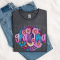 Grandma Glitter Floral DTF Transfers THIS IS NOT - Adult & Kids T-Shirts, Sweatshirts & Hoodies apparel design preview 1