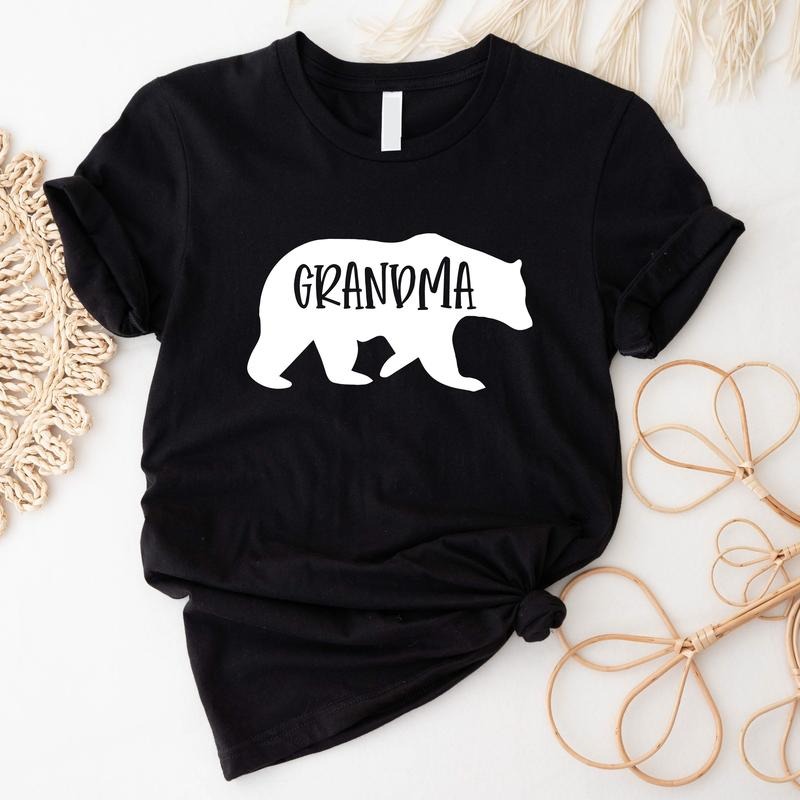 Grandma Cute Bear Grandmother New Baby Announcement - Adult & Kids T-Shirts, Sweatshirts & Hoodies apparel design preview 1