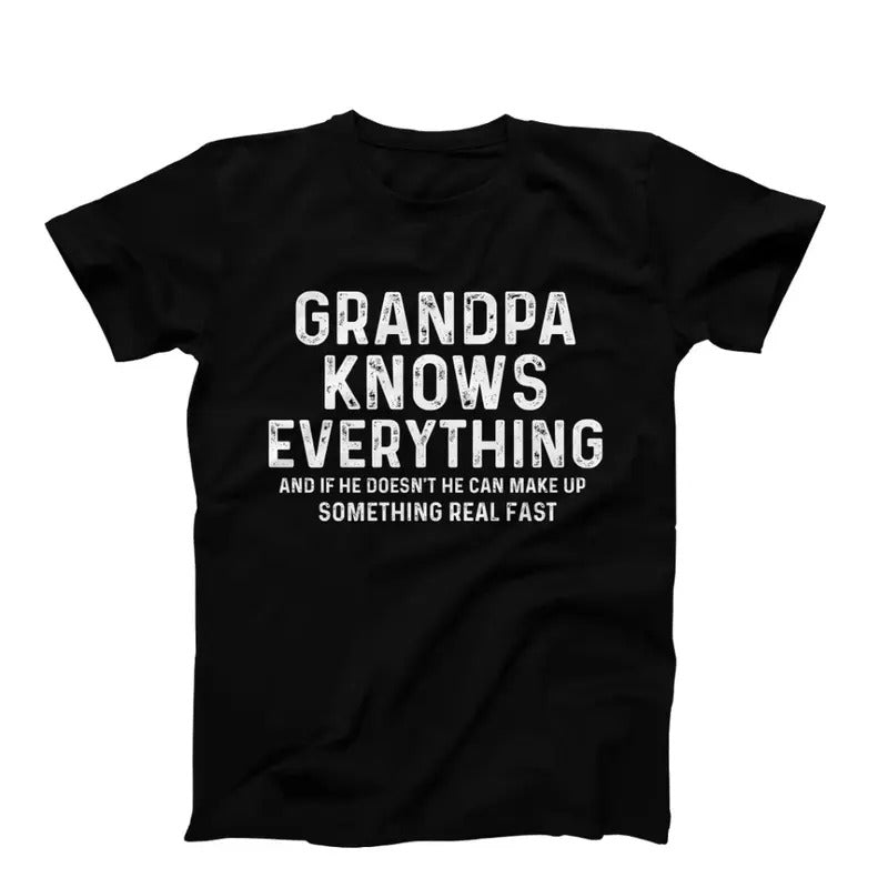 Grandpa Knows Everything Funny Cool Best Grandkids - Adult & Kids T-Shirts, Sweatshirts & Hoodies apparel design preview 1