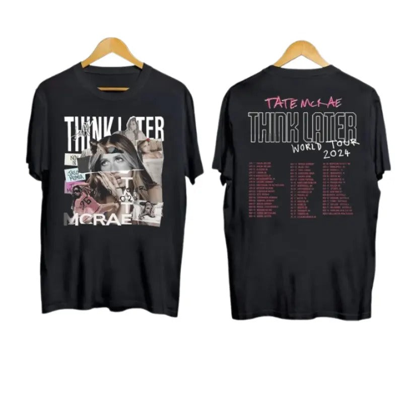 Tate McRae Think Later World Tour 2024 Fan - Adult & Kids T-Shirts, Sweatshirts & Hoodies apparel design preview 1