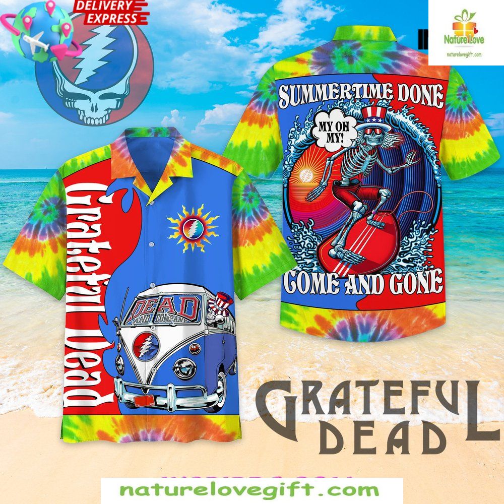 Grateful Dead Hawaiian Summer Design - Adult & Kids T-Shirts, Sweatshirts & Hoodies apparel design preview 1