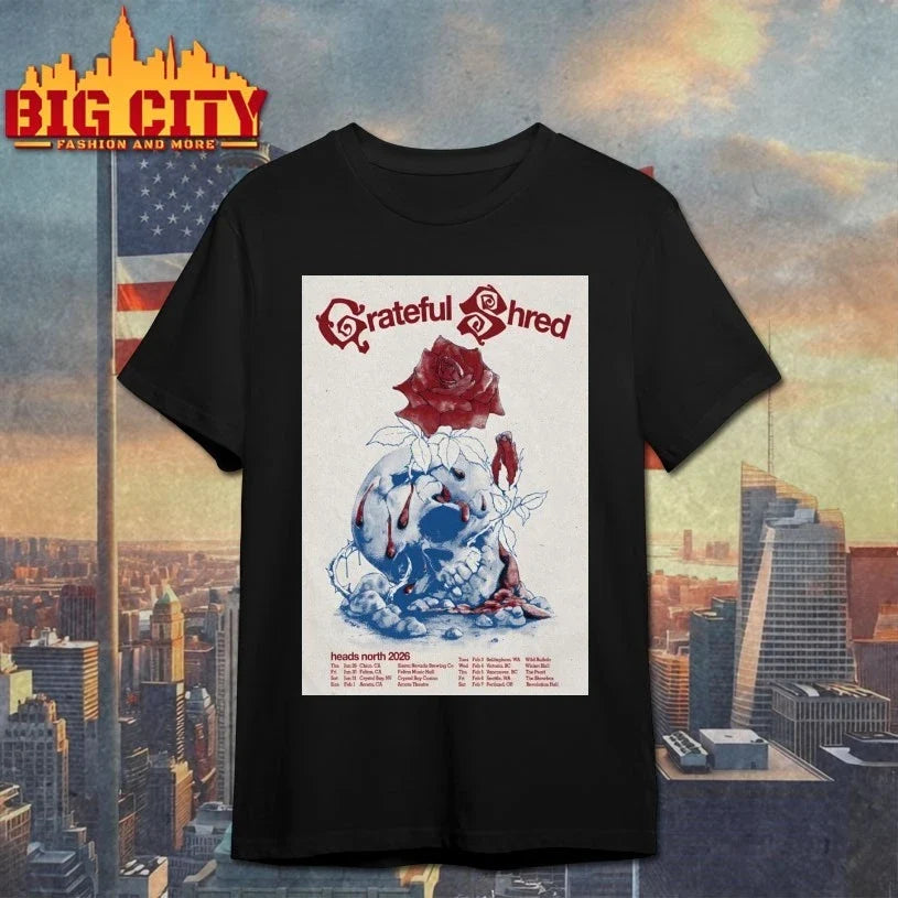 Grateful Shred Heads Tour North 2026 Poster - Adult & Kids T-Shirts, Sweatshirts & Hoodies apparel design preview 1