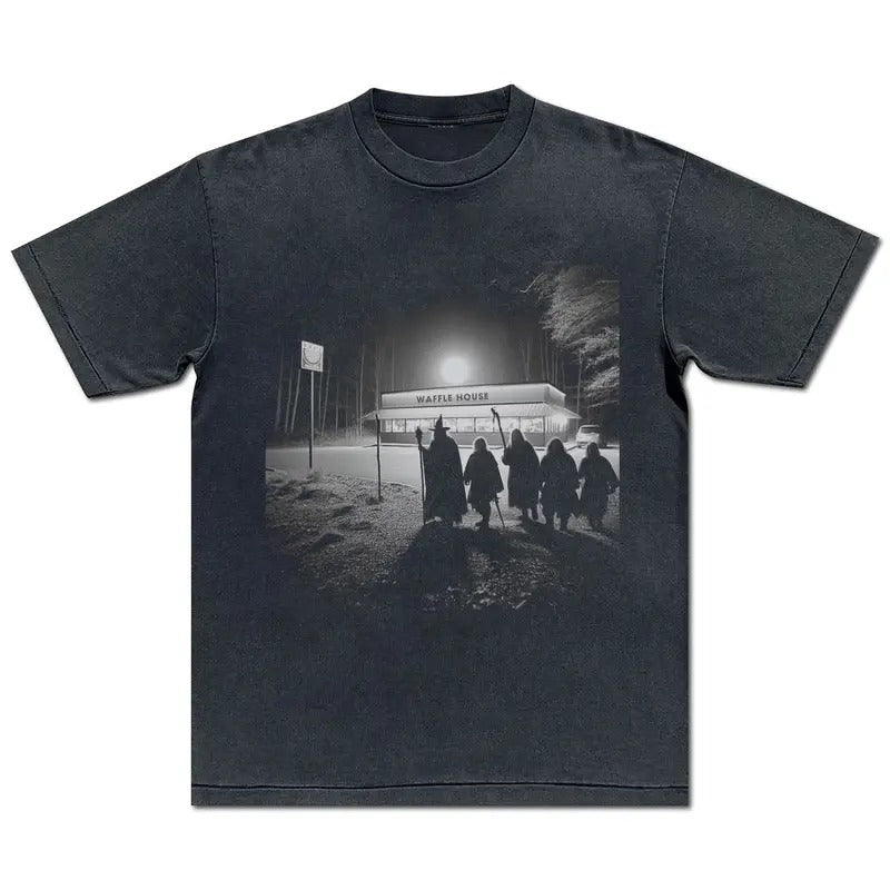 Gray Wizard Fellowship Waffle Restaurant Middle Earth - Adult & Kids T-Shirts, Sweatshirts & Hoodies apparel design preview 1