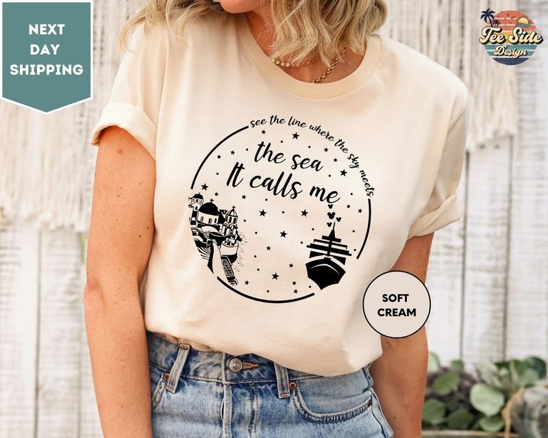 Greek Dome Sea Calls Me Cruise - Adult & Kids T-Shirts, Sweatshirts & Hoodies apparel design preview 1