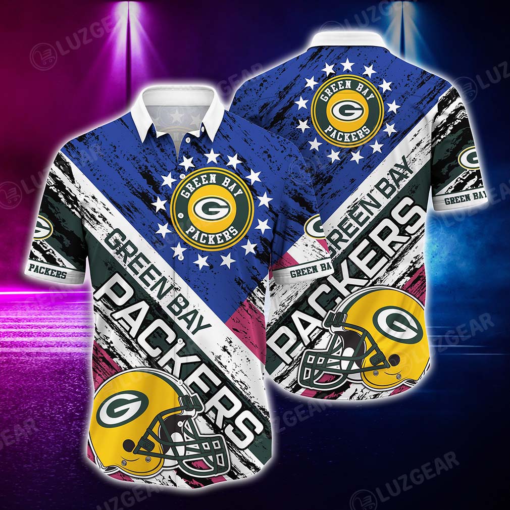 Green Bay Packers Hawaiian AllStar Stripes 587846 - Adult & Kids T-Shirts, Sweatshirts & Hoodies apparel design preview 1