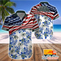 Green Bay Packers Hawaiian with American Flag Floral - Adult & Kids T-Shirts, Sweatshirts & Hoodies apparel design preview 1
