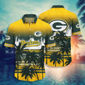 Green Bay Packers Hawaiian with Coconut Tree Design - Adult & Kids T-Shirts, Sweatshirts & Hoodies apparel design preview 1