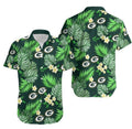 Green Bay Packers Hawaiian Floral Fiesta Design - Adult & Kids T-Shirts, Sweatshirts & Hoodies apparel design preview 1