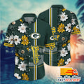 Green Bay Packers Floral Hawaiian for Victory Fans - Adult & Kids T-Shirts, Sweatshirts & Hoodies apparel design preview 1