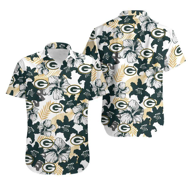 Green Bay Packers Hawaiian Hibiscus Breeze 919293 - Adult & Kids T-Shirts, Sweatshirts & Hoodies apparel design preview 1