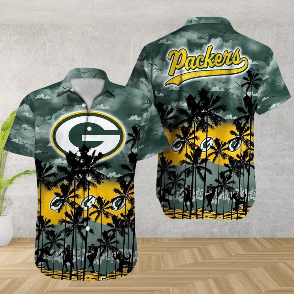 Green Bay Packers Hawaiian Island Breeze Sunset - Adult & Kids T-Shirts, Sweatshirts & Hoodies apparel design preview 1