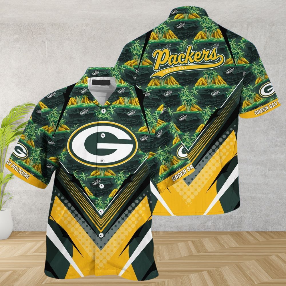 Green Bay Packers Hawaiian Island Horizon Design - Adult & Kids T-Shirts, Sweatshirts & Hoodies apparel design preview 1