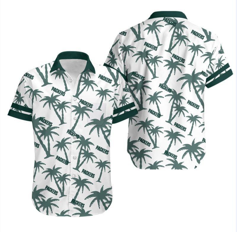 Green Bay Packers Hawaiian Island Palm Design 909074 - Adult & Kids T-Shirts, Sweatshirts & Hoodies apparel design preview 1