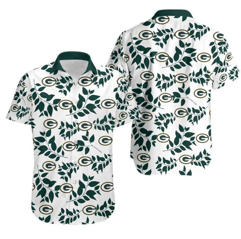 Green Bay Packers Leafy Vines Hawaiian 620447 - Adult & Kids T-Shirts, Sweatshirts & Hoodies apparel design preview 1