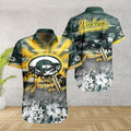 Green Bay Packers Hawaiian Gold Wave Design 250769 - Adult & Kids T-Shirts, Sweatshirts & Hoodies apparel design preview 1
