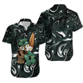 Green Bay Packers Hawaiian Surf Skull Hibiscus Design - Adult & Kids T-Shirts, Sweatshirts & Hoodies apparel design preview 1