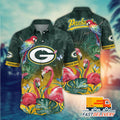 Green Bay Packers Tropical Flamingo Hawaiian by - Adult & Kids T-Shirts, Sweatshirts & Hoodies apparel design preview 1