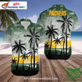 Green Bay Packers Tropical Sunset Palm Tree Hawaiian - Adult & Kids T-Shirts, Sweatshirts & Hoodies apparel design preview 1