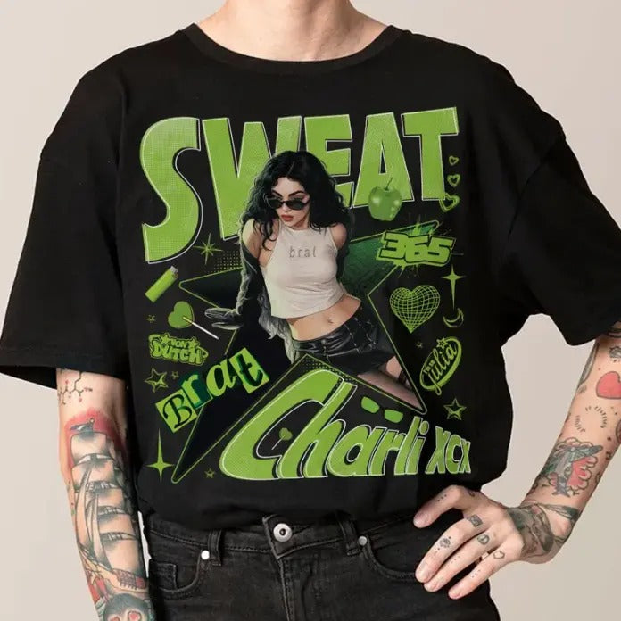 Green Charlii 360 Party Girl Music Cotton Fabric - Adult & Kids T-Shirts, Sweatshirts & Hoodies apparel design preview 1