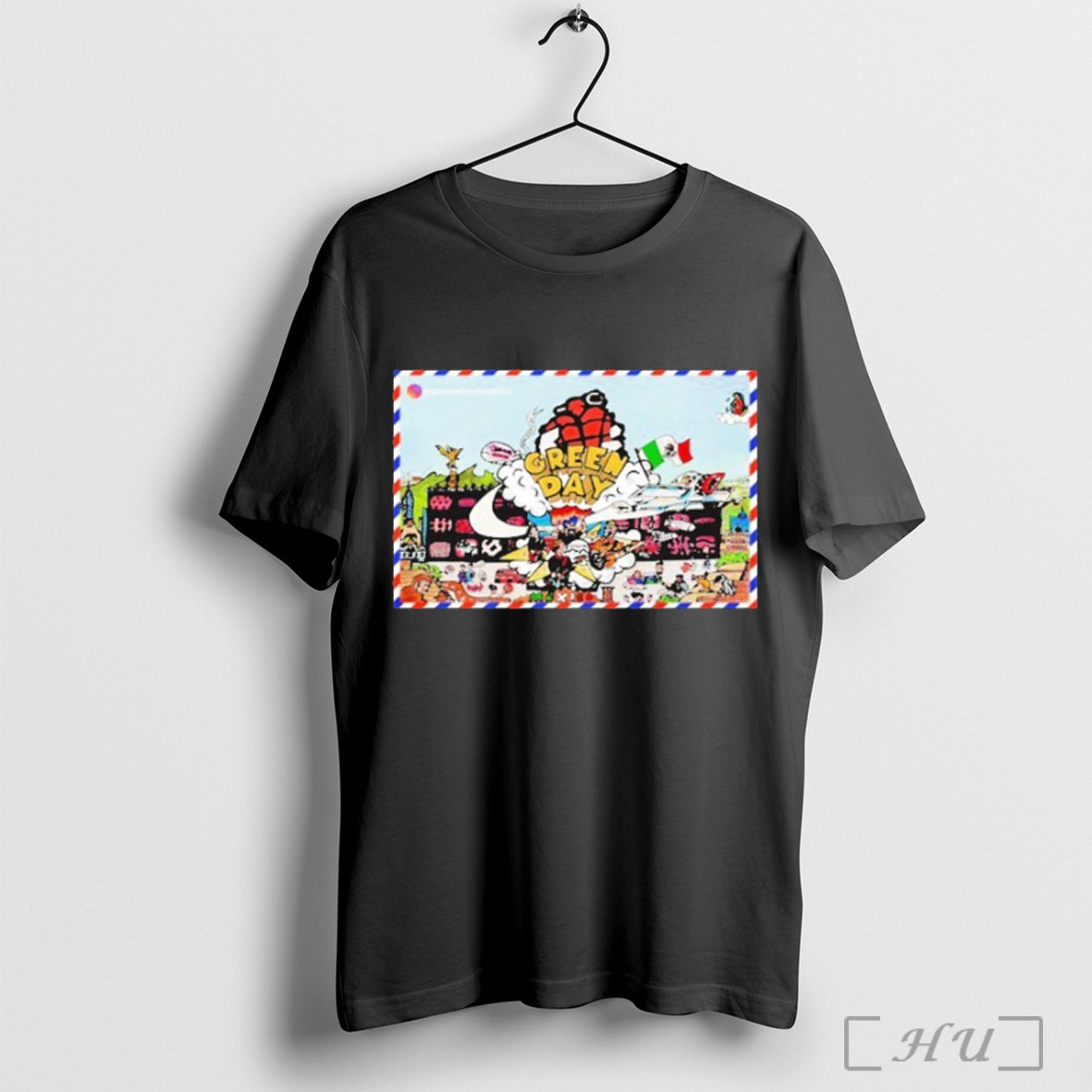 Green Day News Mexico Saviors Tour 2025 - Adult & Kids T-Shirts, Sweatshirts & Hoodies apparel design preview 1