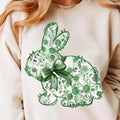 Green Floral Bunny DTF Transfers THIS IS NOT - Adult & Kids T-Shirts, Sweatshirts & Hoodies apparel design preview 1