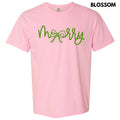 Green Merry Bow PUFF Comfort Colors - Adult & Kids T-Shirts, Sweatshirts & Hoodies apparel design preview 1