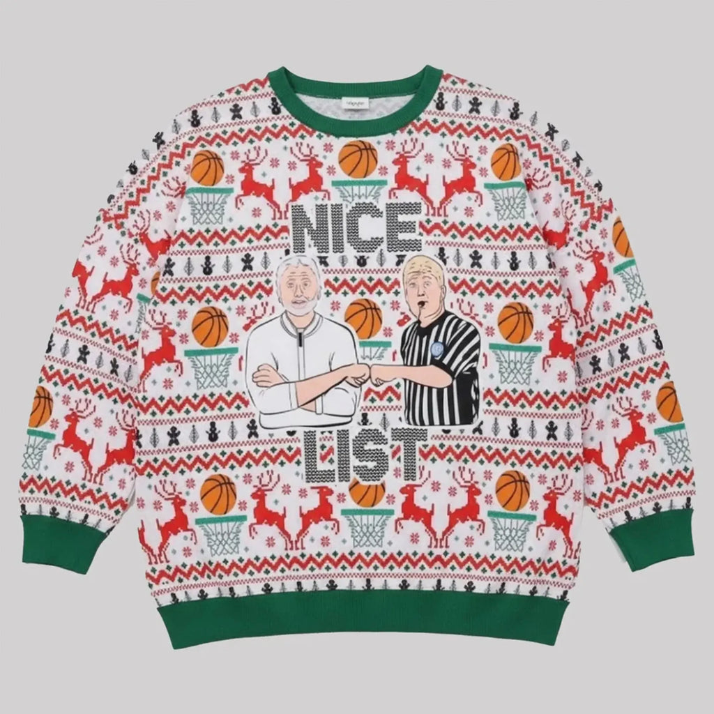 Greg Kampe Nice List Ugly Christmas Sweater - Holiday Gift product image