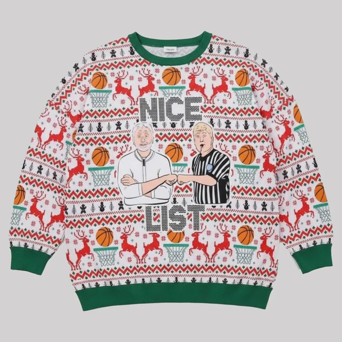 Greg Kampe Nice List Ugly Christmas Sweater - Holiday Gift product image