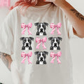 Grey White Pitbull Bows Relaxed Fit Printed USA - Adult & Kids T-Shirts, Sweatshirts & Hoodies apparel design preview 1