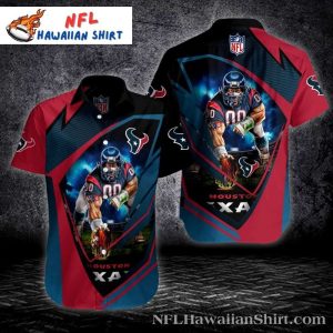 Gridiron Glory Dynamic Player Houston Texans Hawaiian - Adult & Kids T-Shirts, Sweatshirts & Hoodies apparel design preview 1