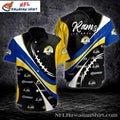 Gridiron Glory LA Rams Hawaiian Yellow And Black - Adult & Kids T-Shirts, Sweatshirts & Hoodies apparel design preview 1
