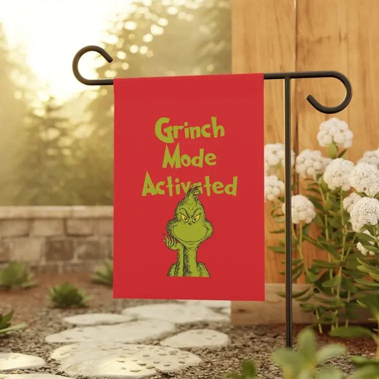 Grinchhh Garden Flag - Adult & Kids T-Shirts, Sweatshirts & Hoodies apparel design preview 1