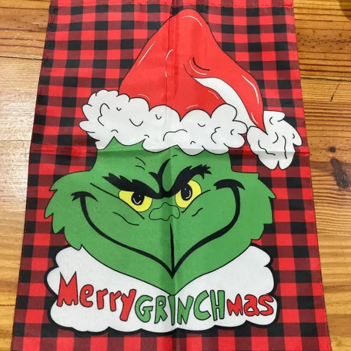 Grinchhhmas WhoVille Garden Flag - Adult & Kids T-Shirts, Sweatshirts & Hoodies apparel design preview 1